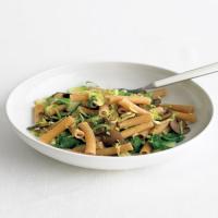 Whole-Wheat Pasta with Brussels Sprouts and Mushrooms image