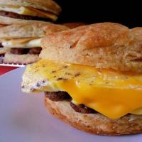 SAUSAGE, EGG & CHEESE BISCUIT SANDWICHES_image