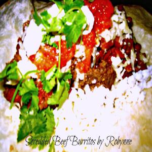 Spicy Shredded Beef Burritos~Robynne image
