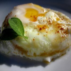 Turkish Poached Eggs With Yogurt and Spicy Sage Butter image