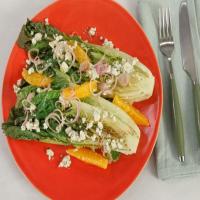 Orange and Blue Cheese Grilled Romaine Salad_image