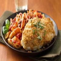 Oven Parmesan Chicken with Penne Marinara image