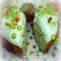 ~ Luck Of The Irish Sour Cream Pistachio Cake ~ image