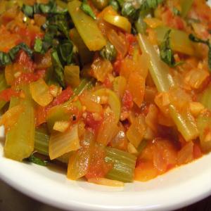 Celery With Tomatoes, Olives and Capers image