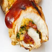 Grilled Barbecue Bacon-Cheddar Stuffed Chicken Breasts image
