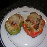 Turkey Stuffed Yellow & Red Bell Peppers image