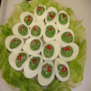 Spinach-stuffed Eggs image