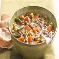 Curried Sweet Potato, Lentil and Chicken Soup image