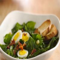 Spinach Bacon Salad with Hard Cooked Eggs image
