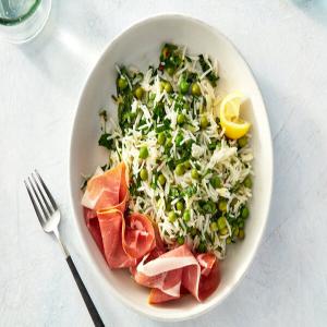 Herby Rice Salad With Peas and Prosciutto image