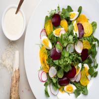 Watercress Salad With Raw Beets and Radishes_image