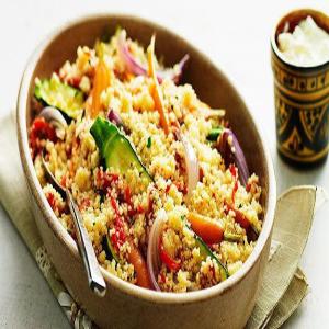 Roasted Vegetable Couscous With Hummus_image
