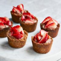 Mini Chocolate-Strawberry Cheesecakes image
