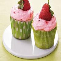Lime Cupcakes with Strawberry Cream Cheese Frosting image