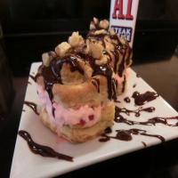 Cheery Cherry Cream Puffs With A.1. Ganache Drizzle #A1 image