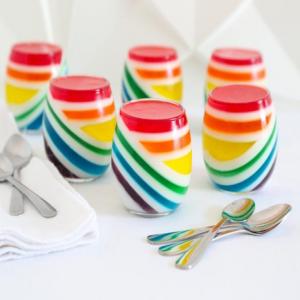 Rainbow Jell-O Shot Cups image