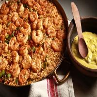 Paella With Shrimp and Fava Beans_image