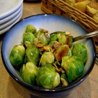 Microwaved Brussels Sprouts With Almonds image