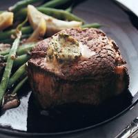 Filets Mignons with Spiced Butter, Glazed Artichokes, and Haricots Verts image