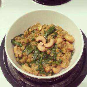 Coconut Red Lentils With Spinach, Cashews & Lime (Vegan) image