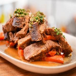 Slow Cooked Brisket with Brown Sugar, Carrots and Gremolata image