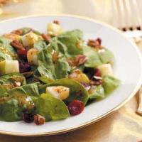 Cranberry Pear Spinach Salad image