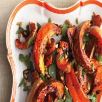 Roasted Squash with Mint and Toasted Pumpkin Seeds_image