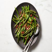 Roasted Green Beans With Pancetta and Lemon Zest image