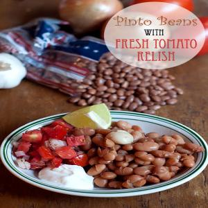 Pinto Beans with Fresh Tomato Relish_image