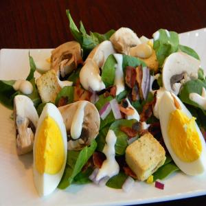 Spinach, Bacon, and Mushroom Salad_image