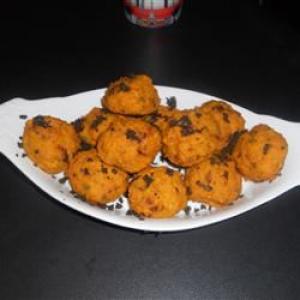 Mini Pumpkin Sage Balls with Balsamic Creme Fraiche image