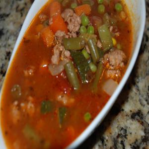 Vegetable and Ground Turkey Soup image