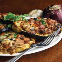 Low Carb Pizza-Stuffed Eggplants Recipe - (4.3/5) image