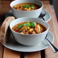 Italian Red Lentil and Brown Rice Soup image