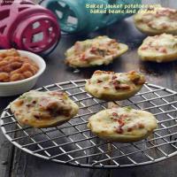 Baked Jacket Potatoes with Baked Beans and Cheese_image