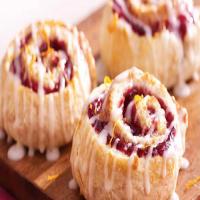 Double-Drizzled Raspberry Rolls image