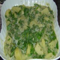 Mustard Potatoes With Spinach_image