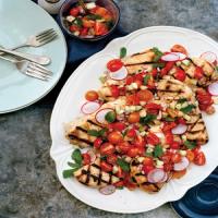 Grilled Chicken with Cucumber, Radish, and Cherry Tomato Relish_image