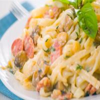 Penne in Cream Sauce with Sausage_image