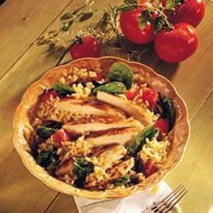 Warm Spinach and Rice Chicken Salad image