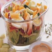 Layered Seafood Chef Salads image