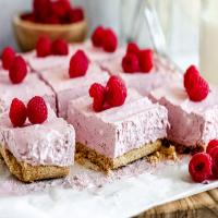 No-Bake Raspberry Cheesecake Bars image