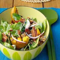 Spinach Salad with Grilled Peaches image