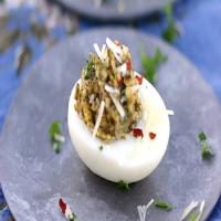 Pesto Deviled Eggs image