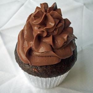 Vegan Chocolate Cupcakes With Chocolate Mousse Topping_image