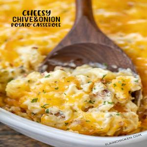 Cheesy Onion and Chive Potato Casserole_image