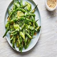 Green Beans and Cucumbers with Miso Dressing image