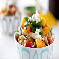 Penne With Heirloom Tomatoes, Basil, Green Beans and Feta image