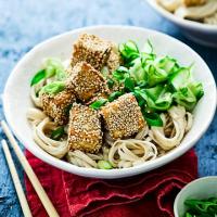 Sticky tofu with noodles image
