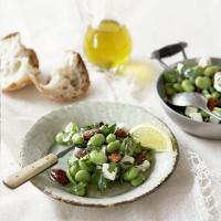 Broad beans with parsley, feta & almonds image